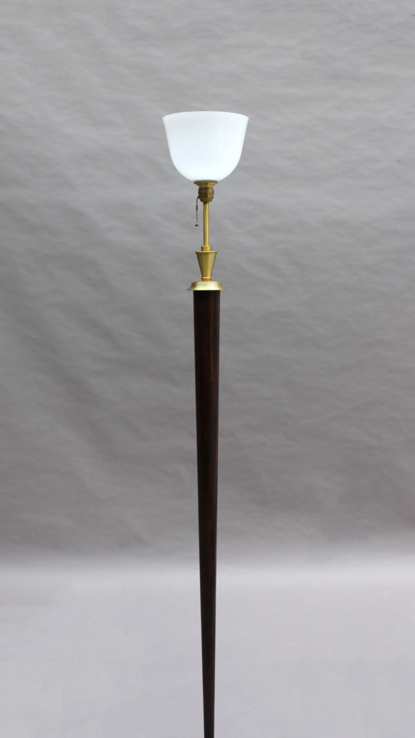 Fine French Art Deco Patinated Brass Floor Lamp - Image 13