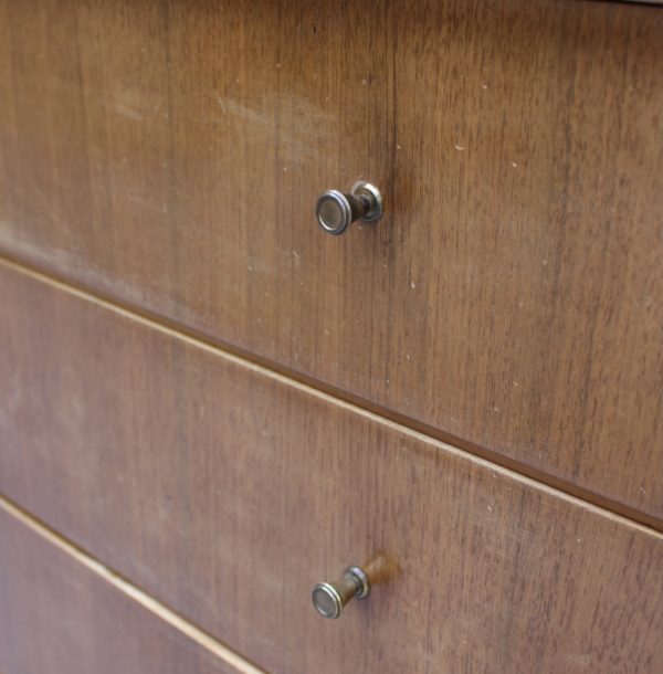 Fine French Art Deco 3 Drawers Palisander Commode with Brass Details - Image 9