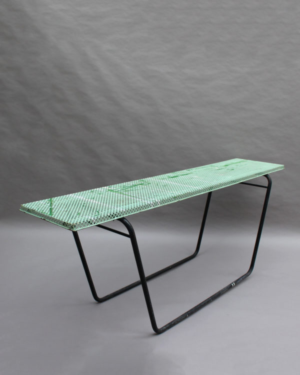 French 1950s Perforated Metal Console in the Style of Mathieu Mategot - Image 5