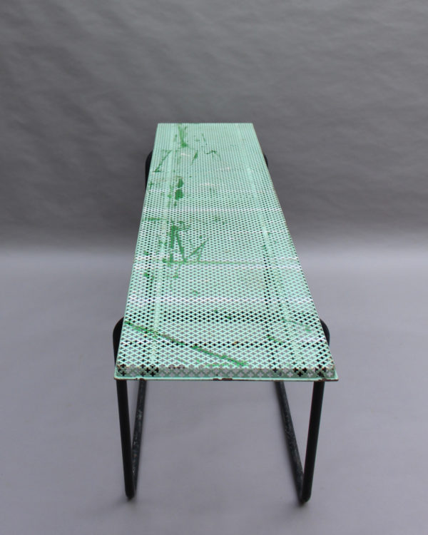 French 1950s Perforated Metal Console in the Style of Mathieu Mategot - Image 7