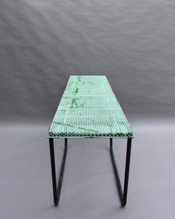 French 1950s Perforated Metal Console in the Style of Mathieu Mategot - Image 6