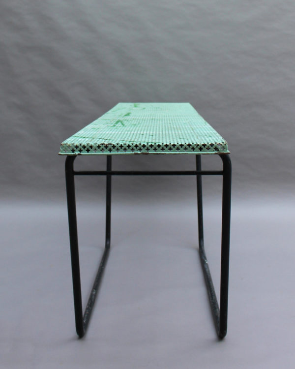 French 1950s Perforated Metal Console in the Style of Mathieu Mategot - Image 8