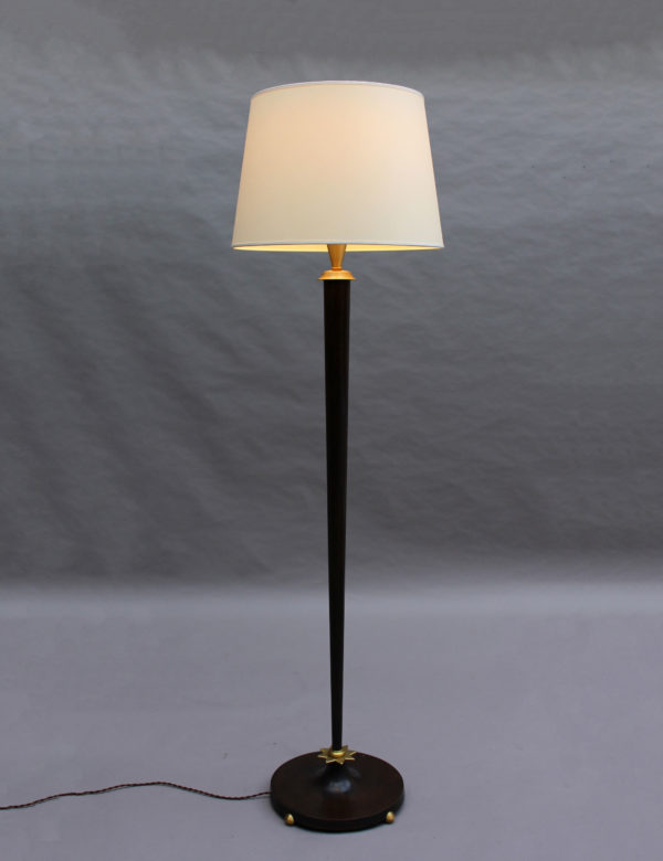 Fine French Art Deco Patinated Brass Floor Lamp - Image 2