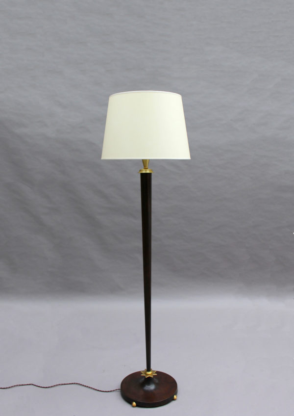 Fine French Art Deco Patinated Brass Floor Lamp - Image 3