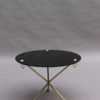 Fine French 1950s Opaline Top Side Table with a Bronze Base