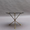 Fine French 1950s Opaline Top Side Table with a Bronze Base