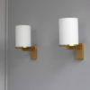 Fine French Art Deco Glass and Bronze Cylindrical Sconces by Jean Perzel
