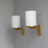 5 Fine French Art Deco Glass and Bronze Cylindrical Sconces by Jean Perzel
