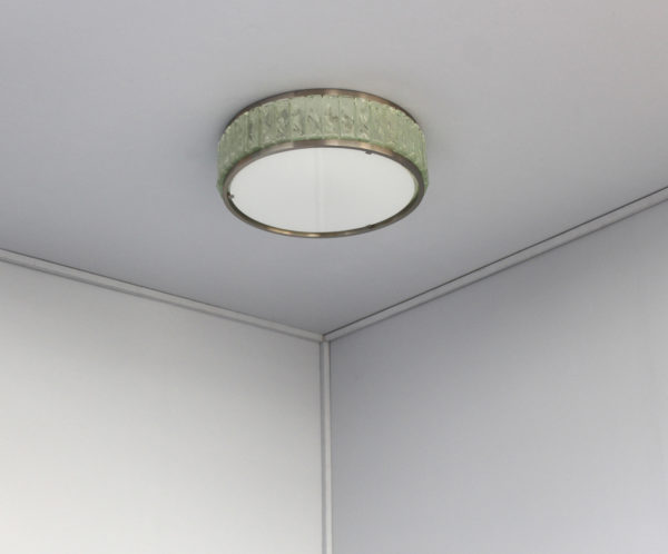 Fine Round Nickeled and Glass “Queen’s Necklace” Ceiling Light by Perzel - Image 2