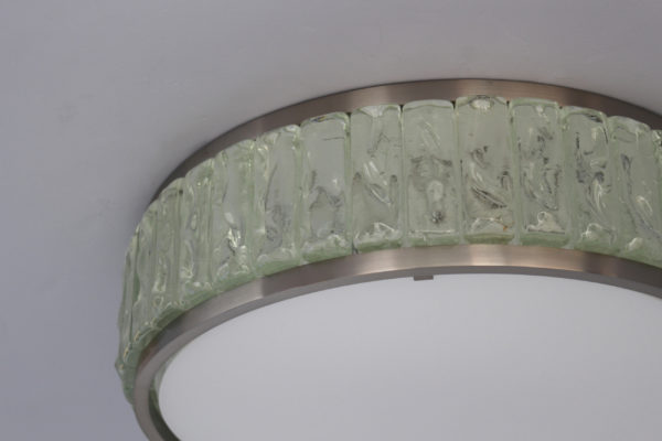 Fine Round Nickeled and Glass “Queen’s Necklace” Ceiling Light by Perzel - Image 8