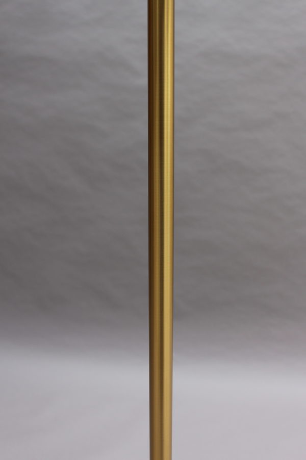 Fine French 1950s Brass and Glass Floor Reading Lamp by Jean Perzel - Image 5