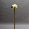 Fine French 1950s Brass and Glass Floor Reading Lamp by Jean Perzel