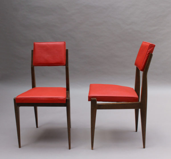 Pair of Fine French 1950s Beech Chairs - Image 4