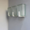 3 Exterior Watertight Glass Slab Sconces by Jean Perzel