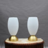 Pair of Fine French Art Deco Brass and Glass Table Lamps by Perzel