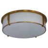 Fine French Art Deco Bronze and Enameled Glass Flush Mount by Jean Perzel