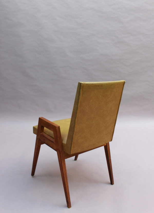 Set of Six Fine 1950s Oak Dining Chairs by Atelier Saint-Sabin - Image 9