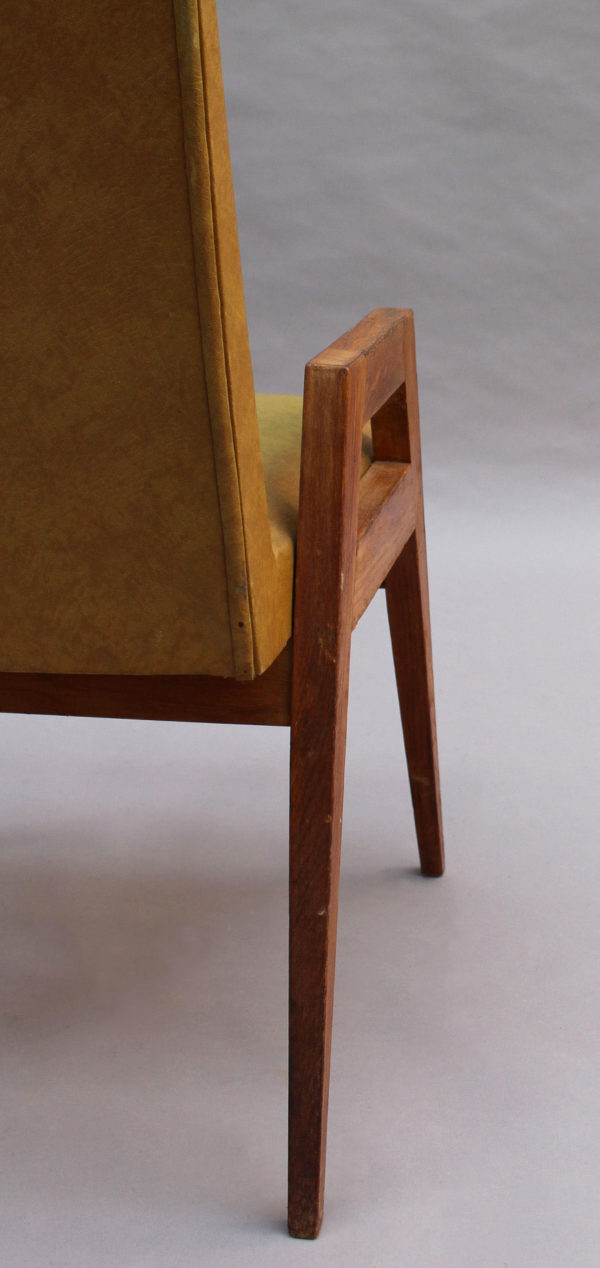 Set of Six Fine 1950s Oak Dining Chairs by Atelier Saint-Sabin - Image 11