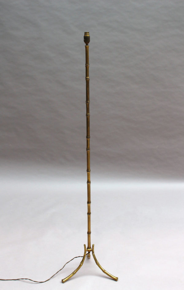 Fine French 1950's Bronze Floor Lamp by Maison Baguès - Image 4