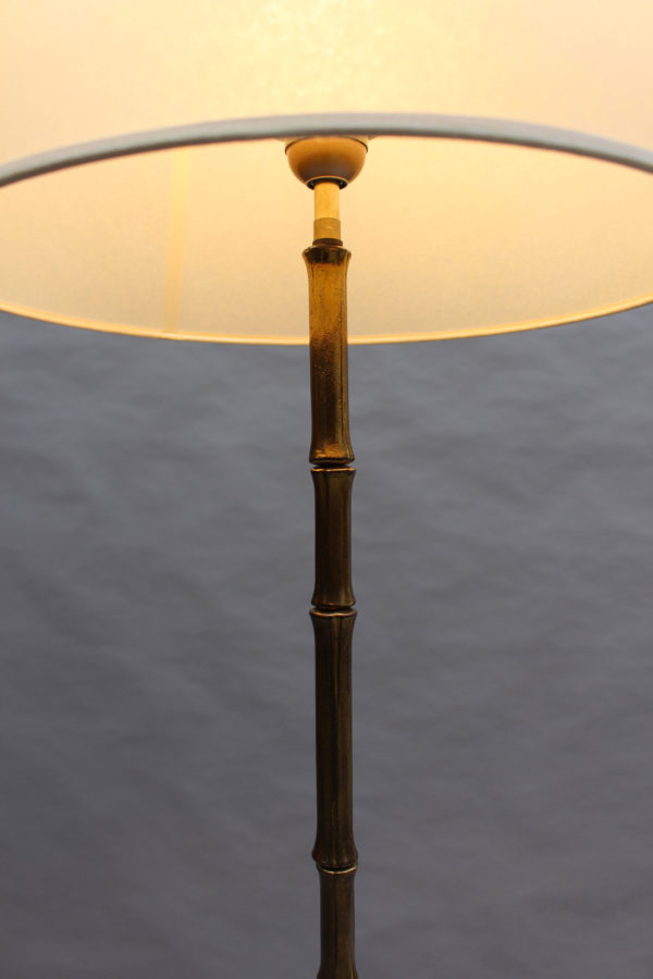 Fine French 1950's Bronze Floor Lamp by Maison Baguès - Image 14