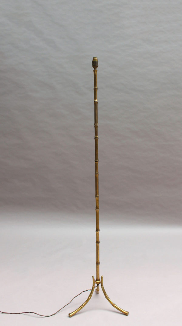 Fine French 1950's Bronze Floor Lamp by Maison Baguès - Image 5