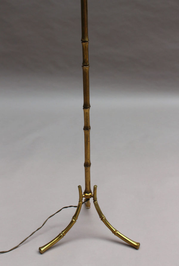 Fine French 1950's Bronze Floor Lamp by Maison Baguès - Image 7