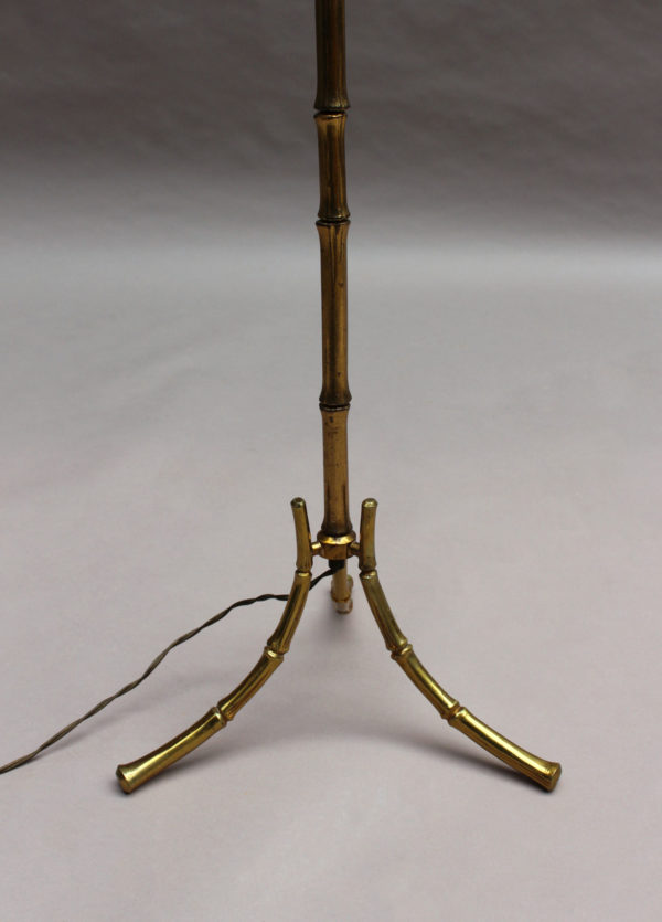 Fine French 1950's Bronze Floor Lamp by Maison Baguès - Image 11