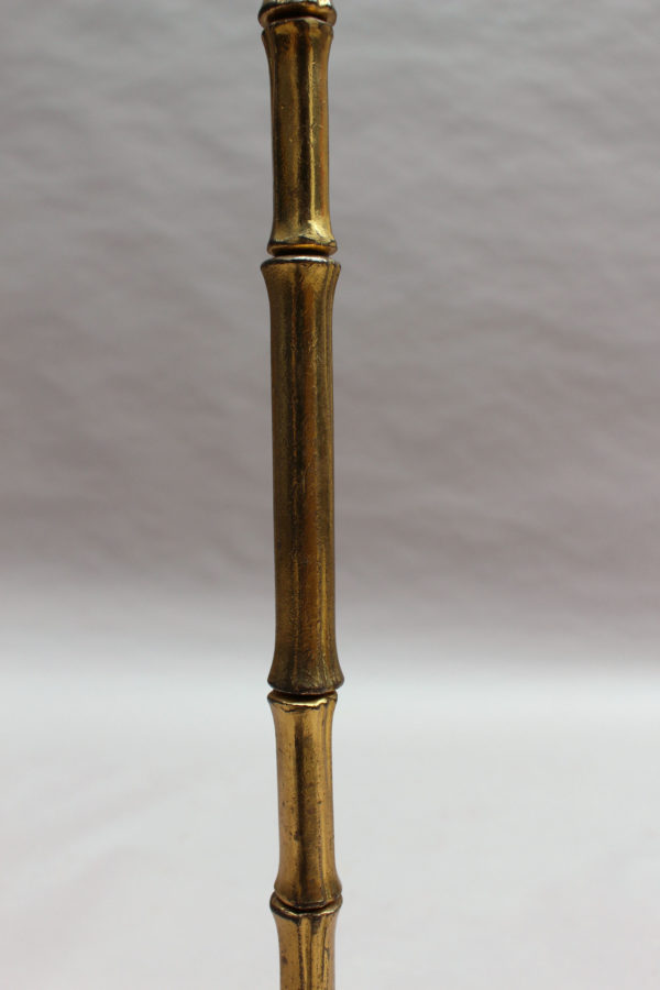 Fine French 1950's Bronze Floor Lamp by Maison Baguès - Image 9