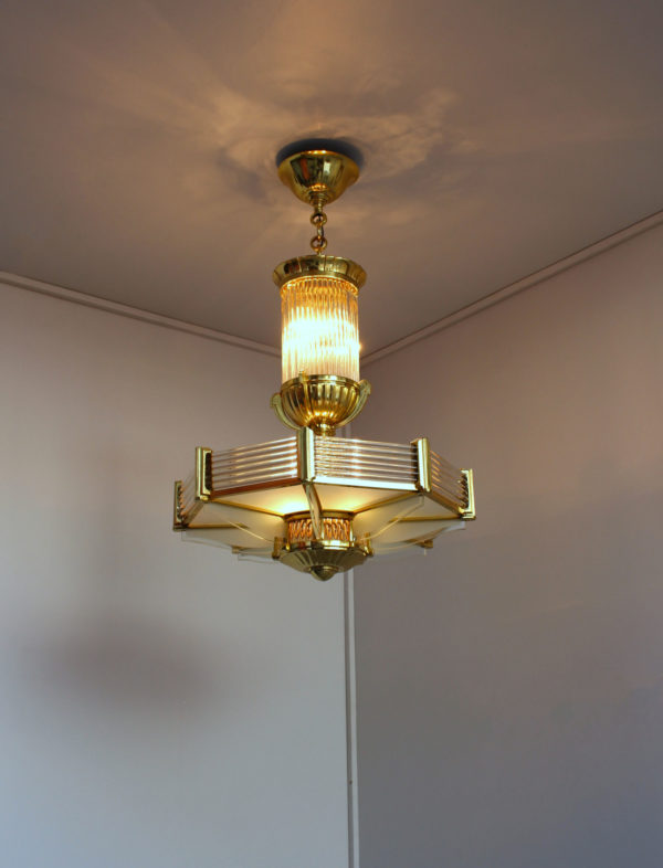 1943 - Octagonal Chandelier by Petitot - Image 9