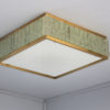 Fine 1950’s Brass and Glass Square “Queen's Necklace” Ceiling Light by Perzel