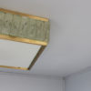 Fine 1950’s Brass and Glass Square “Queen Necklace” Ceiling Light by Perzel
