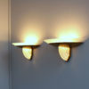 Pair of Fine French Art Deco Bronze and Cut Glass Sconces by Perzel