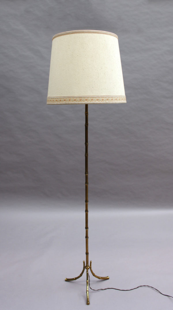 Fine French 1950's Bronze Floor Lamp by Maison Baguès - Image 18