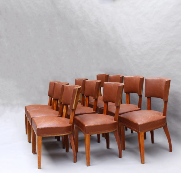 2 Fine French Art Deco Mahogany Dining Chairs - Image 19