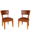 2 Fine French Art Deco Mahogany Dining Chairs