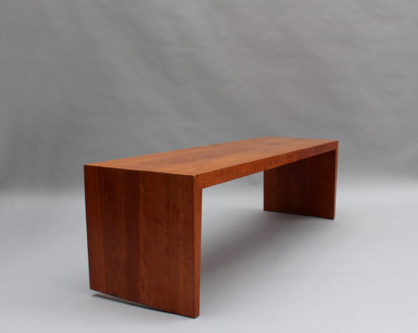 French 1980s Solid Cherry Bench by Richard Peduzzi - Image 4