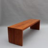 French 1980s Solid Cherry Bench by Richard Peduzzi