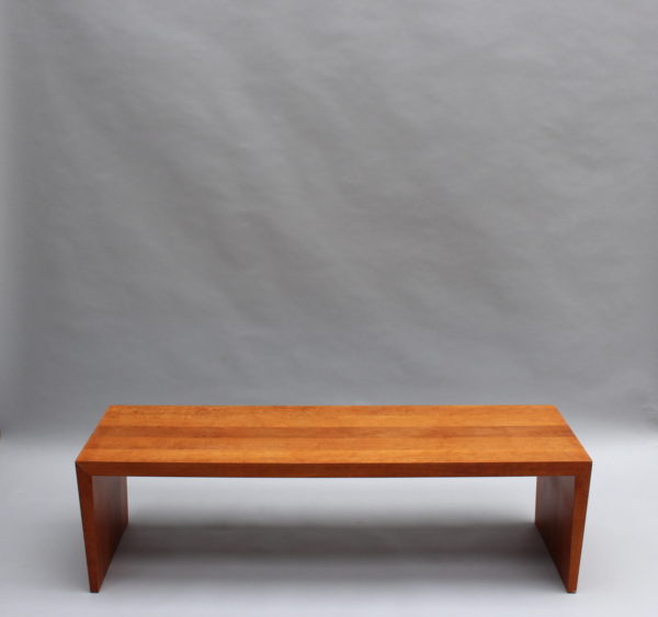 French 1980s Solid Cherry Bench by Richard Peduzzi - Image 7