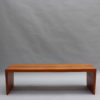 2 French 1980s Solid Cherry Benches by Richard Peduzzi