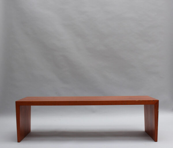 French 1980s Solid Cherry Bench by Richard Peduzzi - Image 5