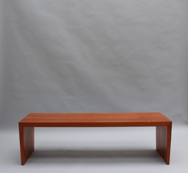 French 1980s Solid Cherry Bench by Richard Peduzzi - Image 6