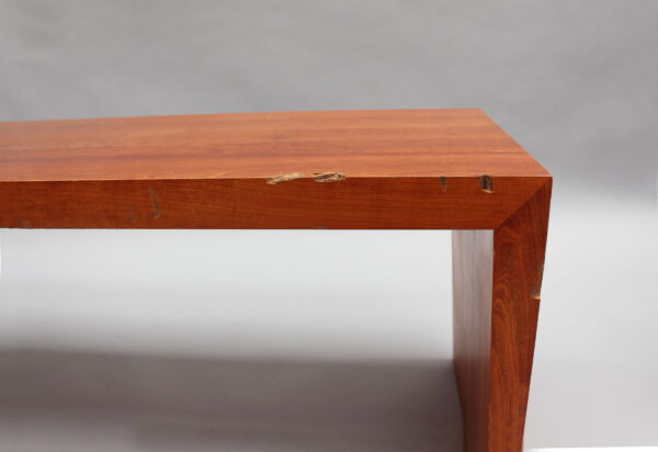 French 1980s Solid Cherry Bench by Richard Peduzzi - Image 9