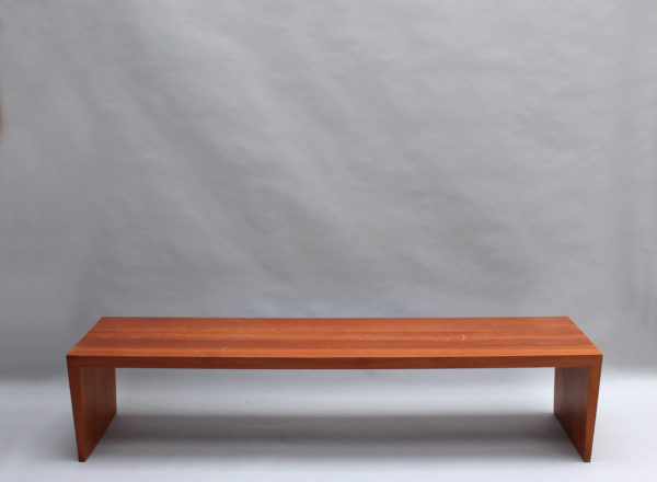 9 French 1980s Solid Cherry Benches by Richard Peduzzi - Image 3