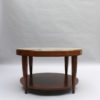 Fine French Art Deco Two-Tier Mahogany and Marble Gueridon