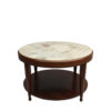Fine French Art Deco Two-Tier Mahogany and Marble Gueridon