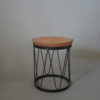 Fine French 1950s Metal and Leather Stool