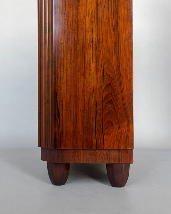 Fine French Art Deco Rosewood and Elm Burl Cabinet - Image 12