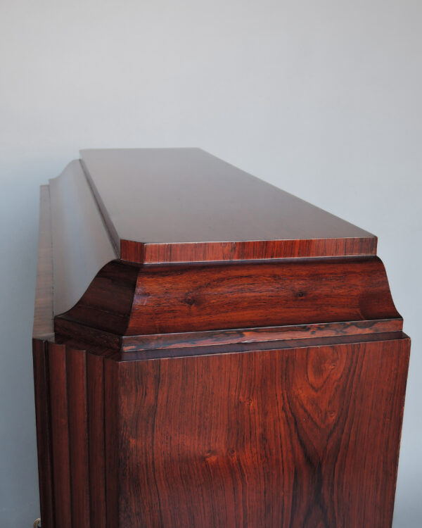 Fine French Art Deco Rosewood and Elm Burl Cabinet - Image 9