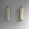 Pair of Fine French Art Deco Glass and Bronze Sconces