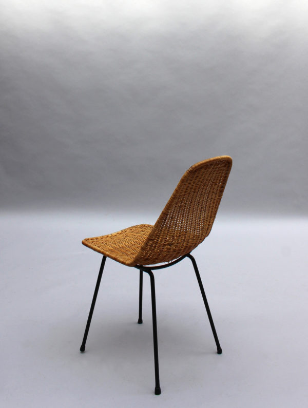 4 Mid-Century Rattan "Basket" Chairs by Gian Franco Legler - Image 10